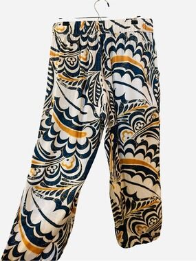 Philosophy Womens Wide Leg Elastic Pants Geometric Print High Rise Petite Medium